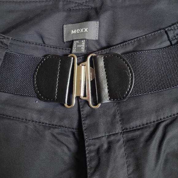 Size 12 - Mexx black, shiny pants with belt - Picture 3 of 3